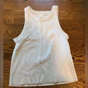 Aerie Light Grey Ribbed Tank Top